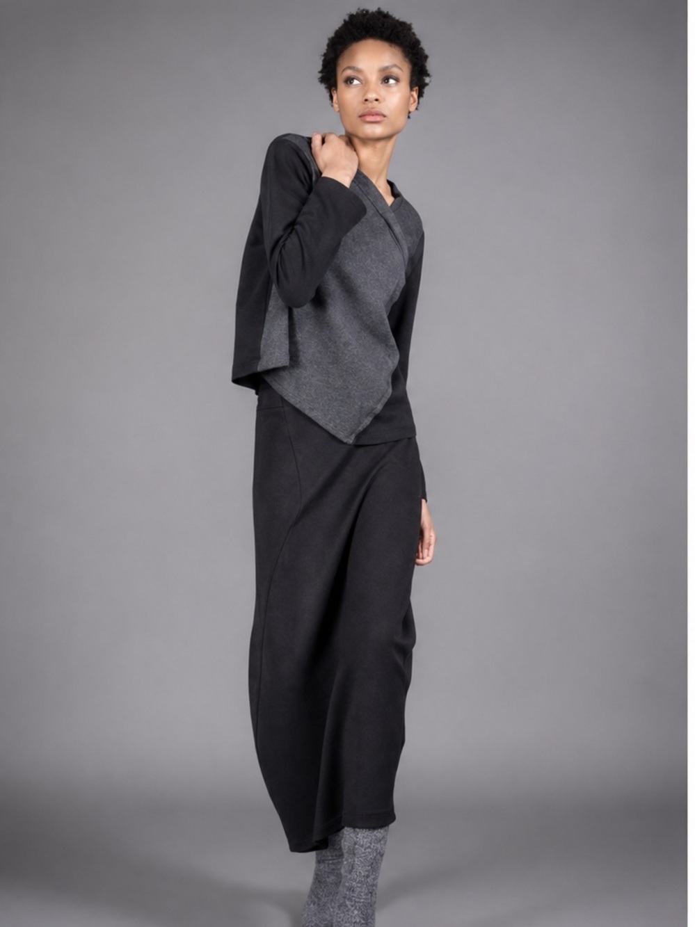 LOTUS EATERS 7 ANAKI Asymmetric Raw Edge Avant-Garde Top Made in Greece